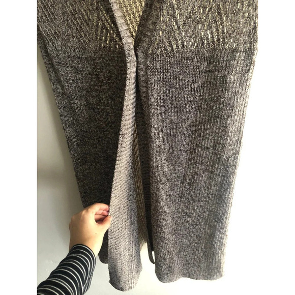 chico's knit crochet duster cardigan Coverup Rayon/Linen sz 3 - Picture 4 of 7